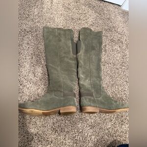 Splendid Over the Knee Boots in Olive and Brown